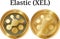 Set of physical golden coin Elastic XEL