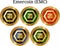 Set of physical golden coin Emercoin EMC