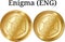 Set of physical golden coin Enigma ENG