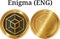 Set of physical golden coin Enigma ENG