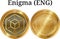 Set of physical golden coin Enigma ENG