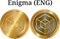 Set of physical golden coin Enigma ENG