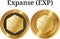 Set of physical golden coin Expanse (EXP)