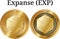 Set of physical golden coin Expanse EXP
