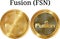 Set of physical golden coin Fusion FSN