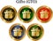 Set of physical golden coin Gifto GTO