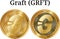 Set of physical golden coin Graft GRFT