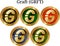 Set of physical golden coin Graft GRFT