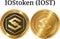 Set of physical golden coin IOStoken IOST