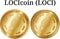 Set of physical golden coin LOCIcoin LOCI