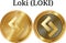 Set of physical golden coin Loki LOKI