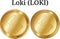 Set of physical golden coin Loki (LOKI)