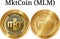 Set of physical golden coin MktCoin MLM