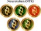 Set of physical golden coin Neurotoken NTK