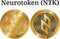 Set of physical golden coin Neurotoken NTK