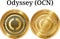 Set of physical golden coin Odyssey OCN