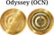 Set of physical golden coin Odyssey OCN