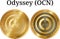 Set of physical golden coin Odyssey OCN