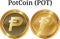 Set of physical golden coin PotCoin POT