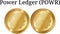 Set of physical golden coin Power Ledger POWR