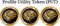 Set of physical golden coin Profile Utility Token PUT