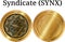 Set of physical golden coin Syndicate (SYNX)