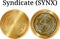 Set of physical golden coin Syndicate SYNX