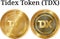 Set of physical golden coin Tidex Token TDX