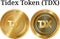 Set of physical golden coin Tidex Token TDX