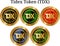 Set of physical golden coin Tidex Token TDX