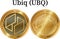 Set of physical golden coin Ubiq UBQ