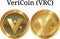 Set of physical golden coin VeriCoin (VRC)