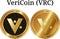 Set of physical golden coin VeriCoin VRC