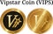 Set of physical golden coin Vipstar Coin VIPS