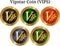 Set of physical golden coin Vipstar Coin VIPS