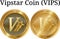 Set of physical golden coin Vipstar Coin VIPS