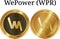 Set of physical golden coin WePower WPR