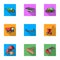 Set of pictures about agricultural machinery. Cars to robots to the ground.Agricultural Machinery icon in set collection