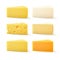 Set of Pieces Cheese Swiss Cheddar Bri Parmesan Camembert