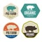Set of Pig farm fresh pork meat emblems design , logo, label, symbol.