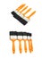 Set of Pile of Paint brushes over isolated white background