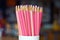 Set of pink pencils