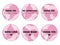 Set of pink round paper stickers for a store, sale of goods, hand-made, for buyers, for clients