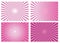 Set pink sunburst retro backgrounds vector