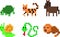 Set of pixel characters