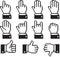 Set of Pixel Hand Cursors
