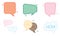 Set of pixelated comic speech bubble chats Vector