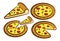 Set of pizza icon