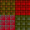 Set plaid patterns, tartan, fabric textile