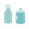 Set Plastic bottle of pure water, different bottle design vector illustration in cartoon style.